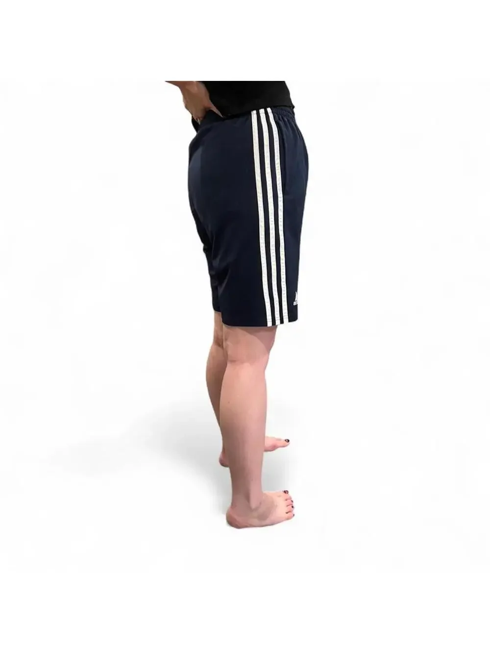 Vintage Adidas Navy Stripe Athletic Shorts - Picture 3 of 8